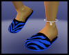 Blue Zebra Slippers