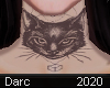D! Neck Cat Tattoo
