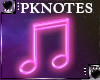 Pink Music Note Particle