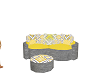 gray n Yellow sofa