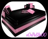 Blk&Pink Pvc Sofabed