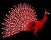 Animated red peacock
