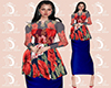 L:Peplum Bunga Raya Blue