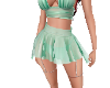 Satin Skirt Mint Green