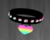 Rainbow Heart Collar