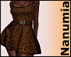 leopard brown dress