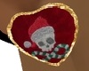 santa skull earrings