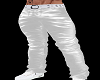 White Leather Jeans *M