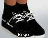 E:Black Boat Shoes/Socks