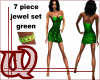 7 piece jewel set green
