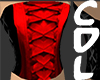 CdL Corset in Black-Red