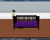 black and purple babybed