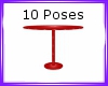 Red PVC Table w/Poses