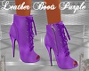 Leather Boots Purple