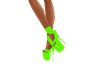 fluro green 8 inch heels