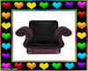 Purple /blk love chair