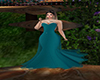 teal green gown