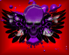 Purple Skull and Wings