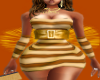 *PD* Striped Brown Dress
