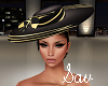 Black/Gold Couture Hat