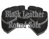 Black Leather Round Sofa