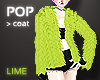   " fur coat LIME