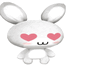 white bunny animated