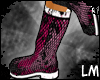 [Lm] Pink & Black Boots