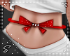 !S Bow Belt Red