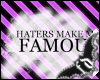 Haters Make Me Famous.