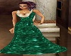 Green/Cream Sparkle Gown