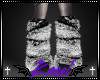K! fuzzy Booties Blk+Wht