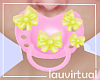 Kids paci with bows pink