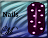 nails purple blck & pink