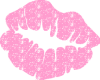 big pink glitter Kiss