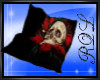 {RQL} Skull/Rose Pillow