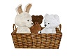 Stuffed Toy's in Basket