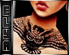 ` Owl neck tattoo