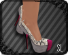!SL l Pink Snake Heels