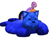 DJS blue kitty rave rug