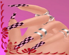 Pink Checkered Nails