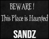 S. Haunted Wall Sign