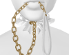 Leash in mouth |white
