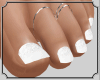 Feet White Nails Rings