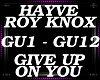 Roy Knox- Give Up On You