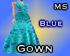 MS Flower gown blue
