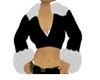 (F)JACKET BLACK WHTE FUR