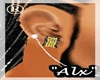 [Alx]Earrings Gold Black