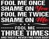 Fool Me Once T-Shirt