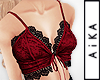 ! Tied Lace Red Blk